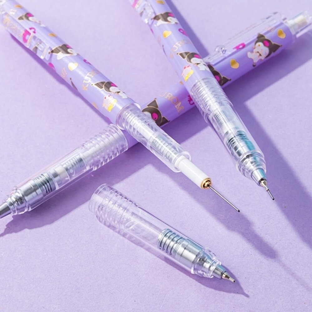 三麗鷗 庫洛米 美樂蒂 360度 防斷芯 0.5mm 鉛筆 自動鉛筆 文具 自動筆 按壓式 筆 自動鉛筆  繪圖 質感-細節圖8