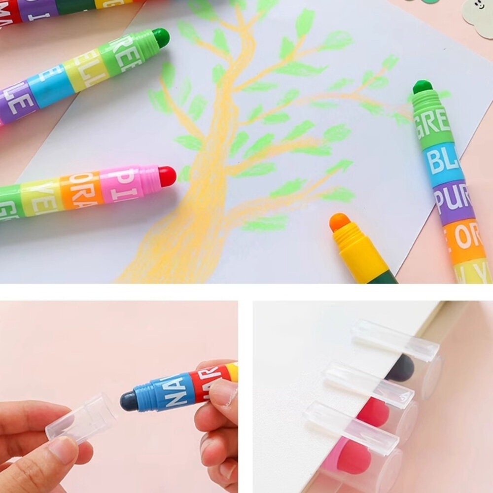 彩虹筆 蠟筆 胖胖彩虹筆 積木彩虹筆 螢光筆 重點筆 兒童禮物 著色筆 幼兒園禮物 可拆彩色筆 兒童生日送禮小物-細節圖3