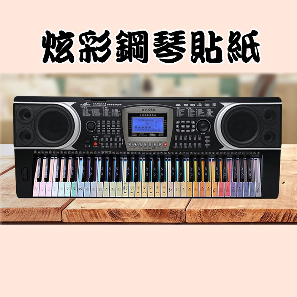 (不沾黏)鋼琴貼紙 1~88鍵均適用(簡譜貼紙)鋼琴位階貼 電子琴位階 鍵盤貼紙 音符貼紙 簡譜琴鍵貼紙 電子鋼琴鍵盤貼-細節圖2