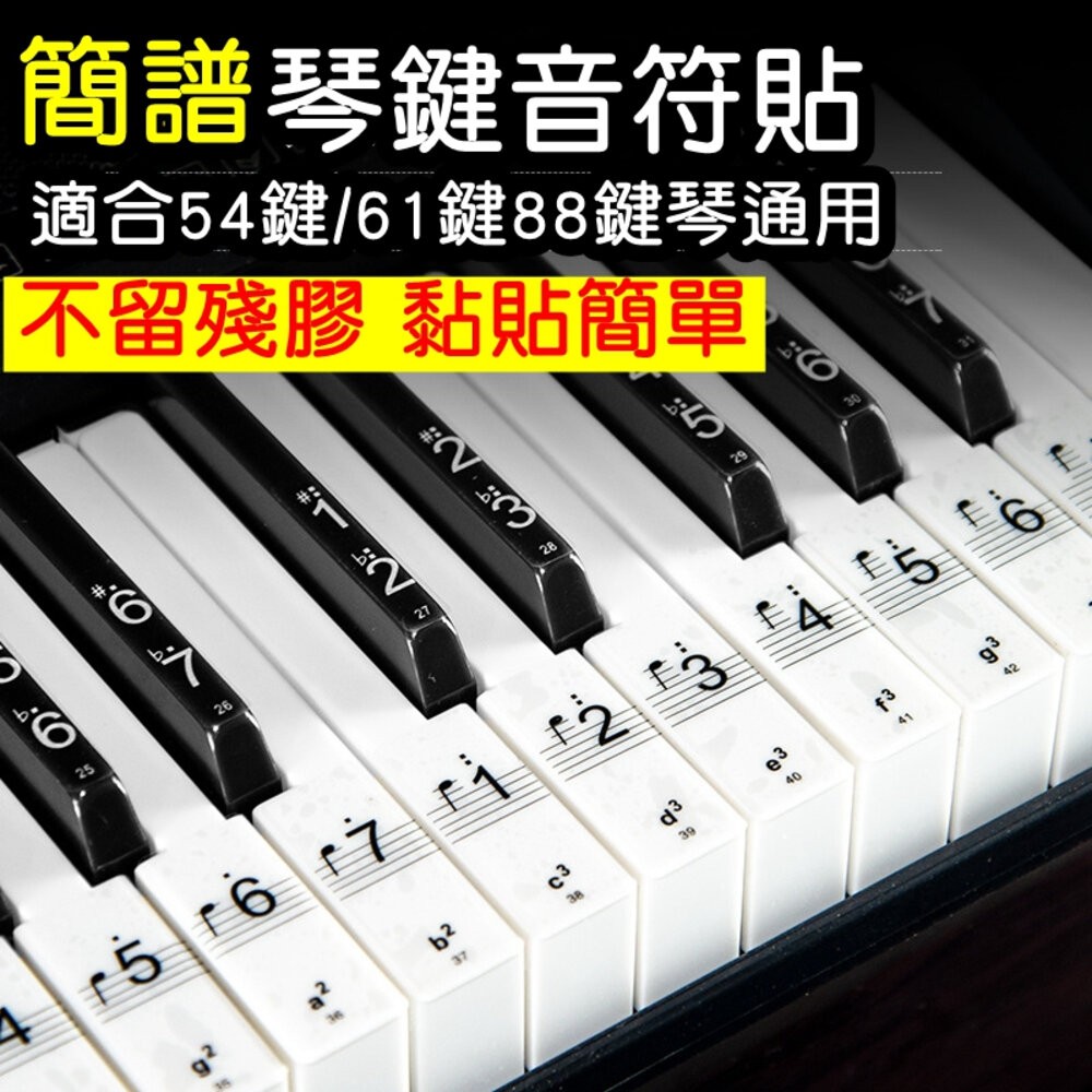 簡譜-琴鍵音符貼