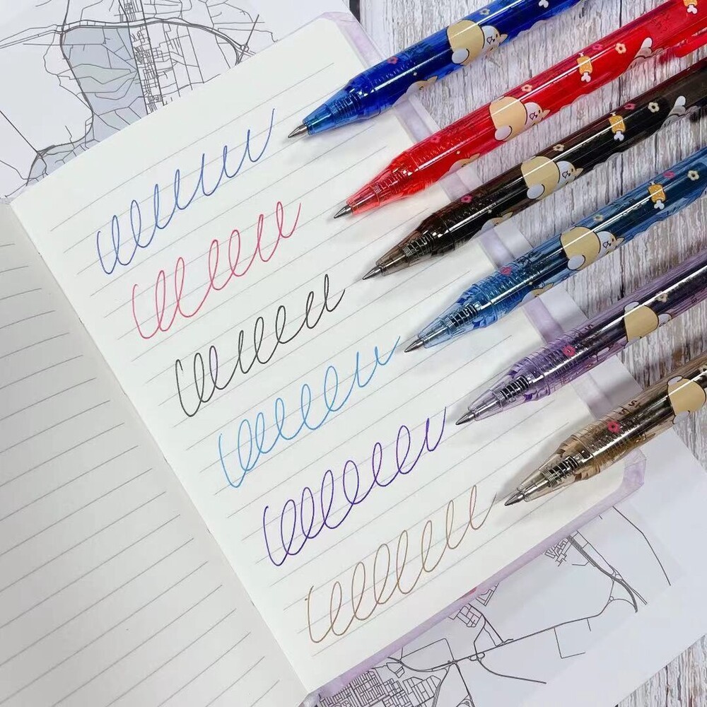 PENROTE 柴語錄 筆 原子筆 中性筆 手帳筆 文具 柴犬 筆樂 黑筆 藍筆 色筆 辦公用品 按壓原子筆-細節圖2