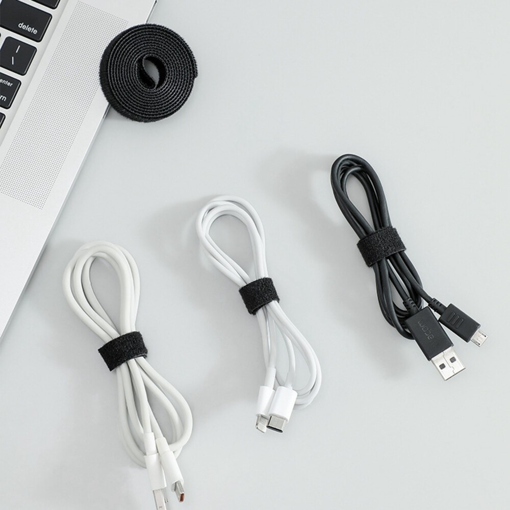 整卷 魔鬼氈束帶 束線帶 理線帶 魔鬼氈束線帶 理線 電線收納 整線 針型魔鬼氈 整理電線 理線器 收線器-細節圖2