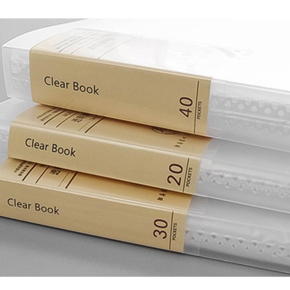 透明 A4多頁文件夾 透明內頁 20頁 40頁 60頁 100頁 多頁收納夾 A4夾 無印風 磨砂  A4檔案夾 資料冊-細節圖2