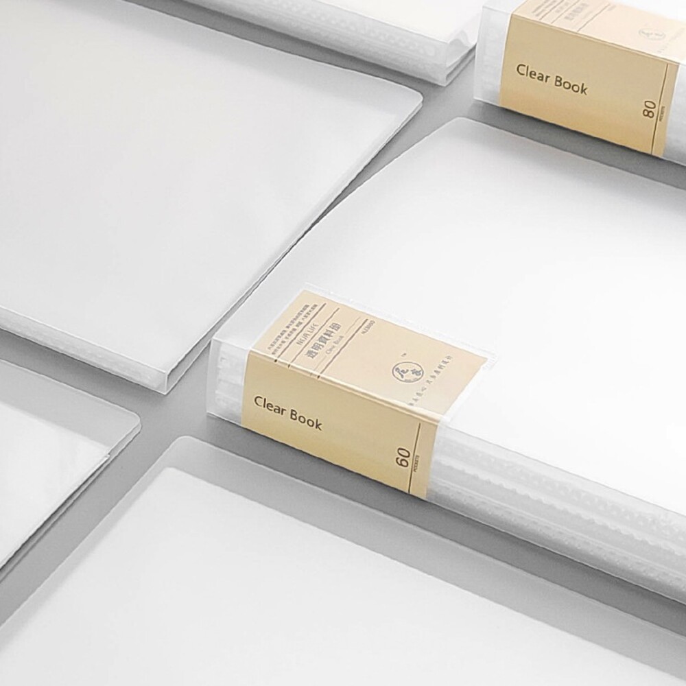 透明 A4多頁文件夾 透明內頁 20頁 40頁 60頁 100頁 多頁收納夾 A4夾 無印風 磨砂  A4檔案夾 資料冊-細節圖8