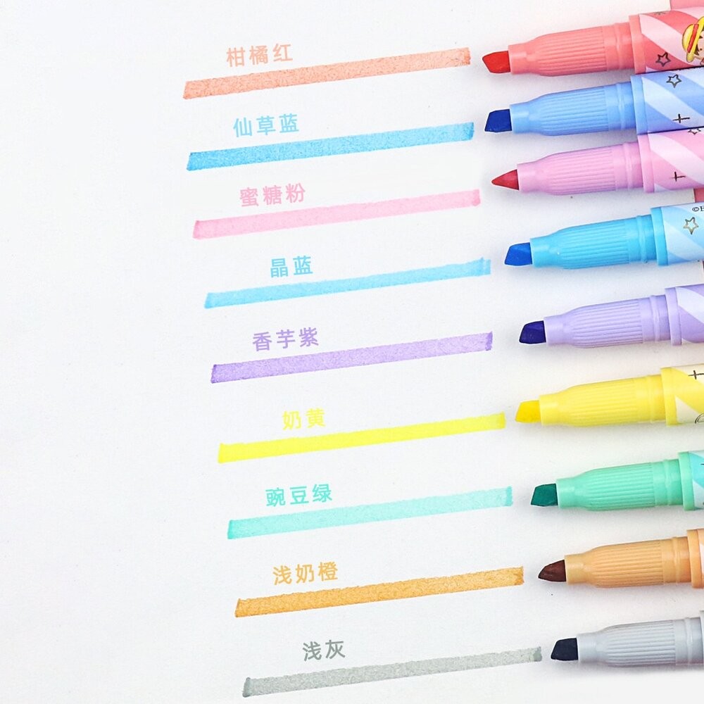 航海王 海賊王 雙頭螢光 柔和色 螢光筆 記號筆 彩色筆 重點筆 畫線筆 文具 筆記 事務用品 卡通 螢光 細螢光 魯夫-細節圖6