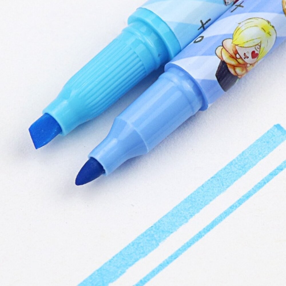 航海王 海賊王 雙頭螢光 柔和色 螢光筆 記號筆 彩色筆 重點筆 畫線筆 文具 筆記 事務用品 卡通 螢光 細螢光 魯夫-細節圖9