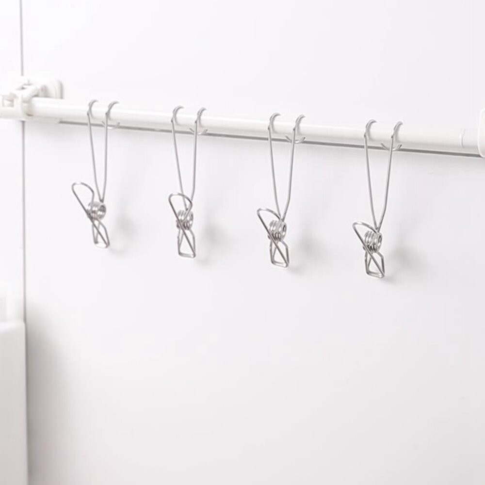 不銹鋼吊掛夾 1入裝 不鏽鋼掛勾夾子 萬能掛鉤夾子 J夾 不鏽鋼掛勾 曬衣夾 掛勾 不銹鋼夾子 衣夾 照片夾 防風掛鉤夾-細節圖7