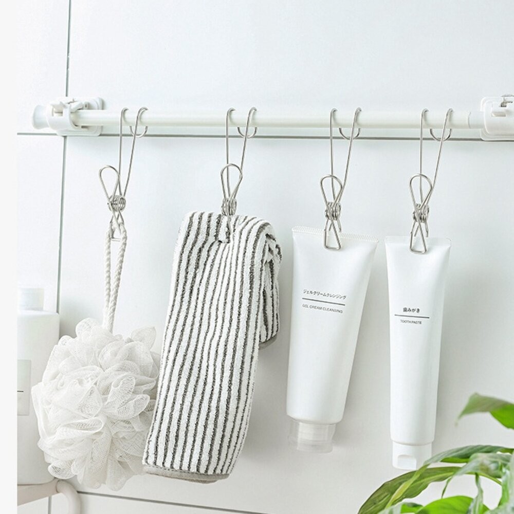 不銹鋼吊掛夾 1入裝 不鏽鋼掛勾夾子 萬能掛鉤夾子 J夾 不鏽鋼掛勾 曬衣夾 掛勾 不銹鋼夾子 衣夾 照片夾 防風掛鉤夾-細節圖8