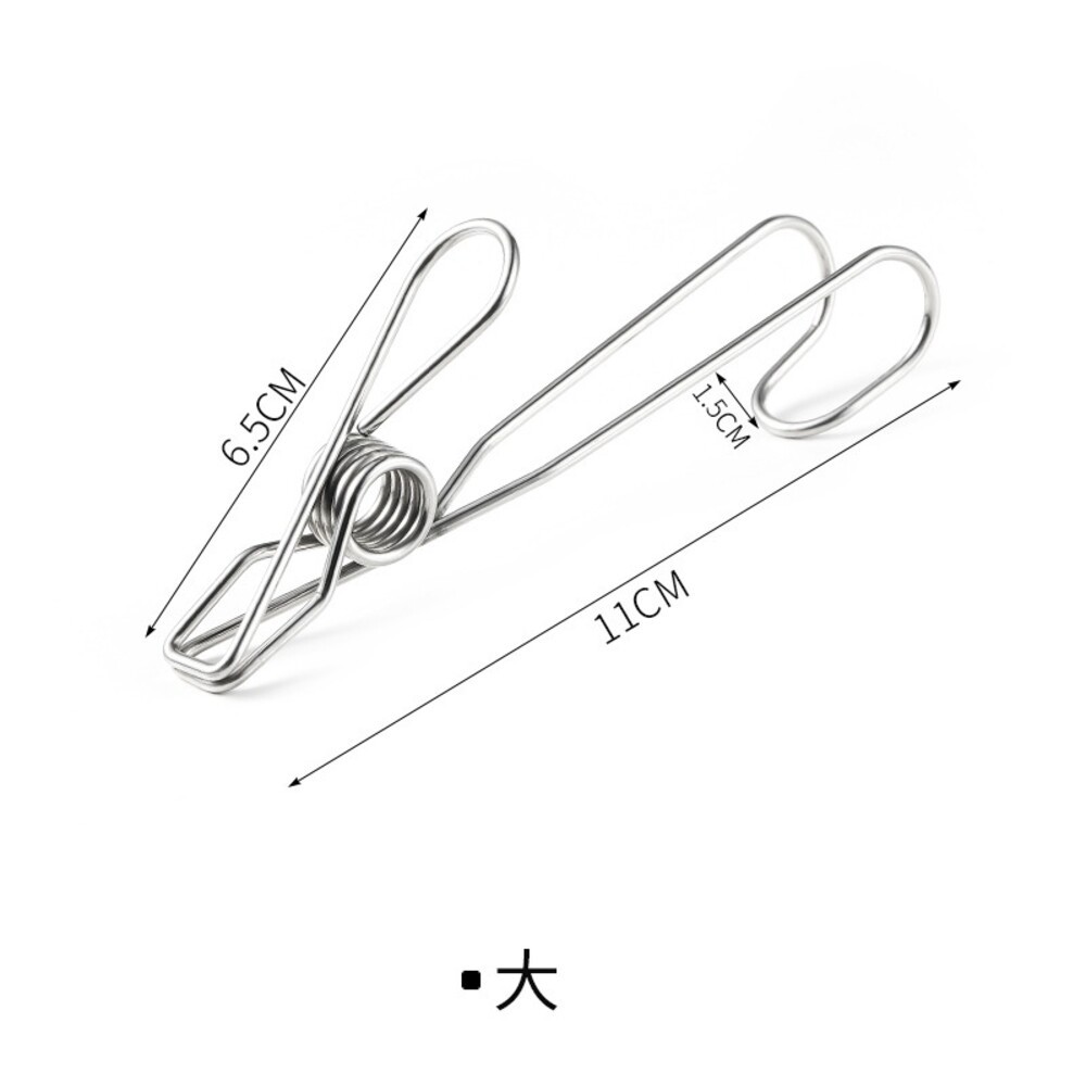不銹鋼吊掛夾 1入裝 不鏽鋼掛勾夾子 萬能掛鉤夾子 J夾 不鏽鋼掛勾 曬衣夾 掛勾 不銹鋼夾子 衣夾 照片夾 防風掛鉤夾-規格圖9