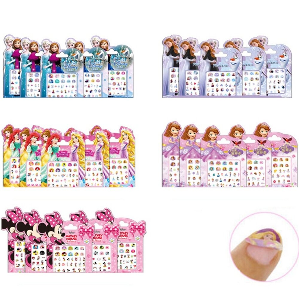 正版 迪士尼指甲貼 兒童指甲貼 3D指甲貼 卡通指甲貼 單張區 指甲貼 貼紙 美甲貼片 美甲 公主 冰雪奇緣 米奇-細節圖9