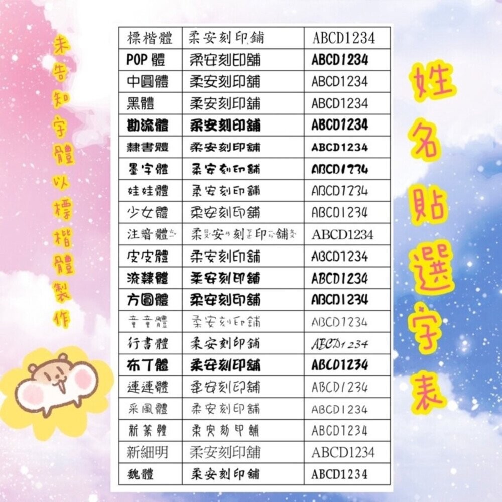 三麗鷗 美樂蒂 膠囊款 快速出貨 正版防水姓名貼 大份量 款式最多 送專屬收藏夾 實名制貼紙 卡通姓名貼-細節圖2