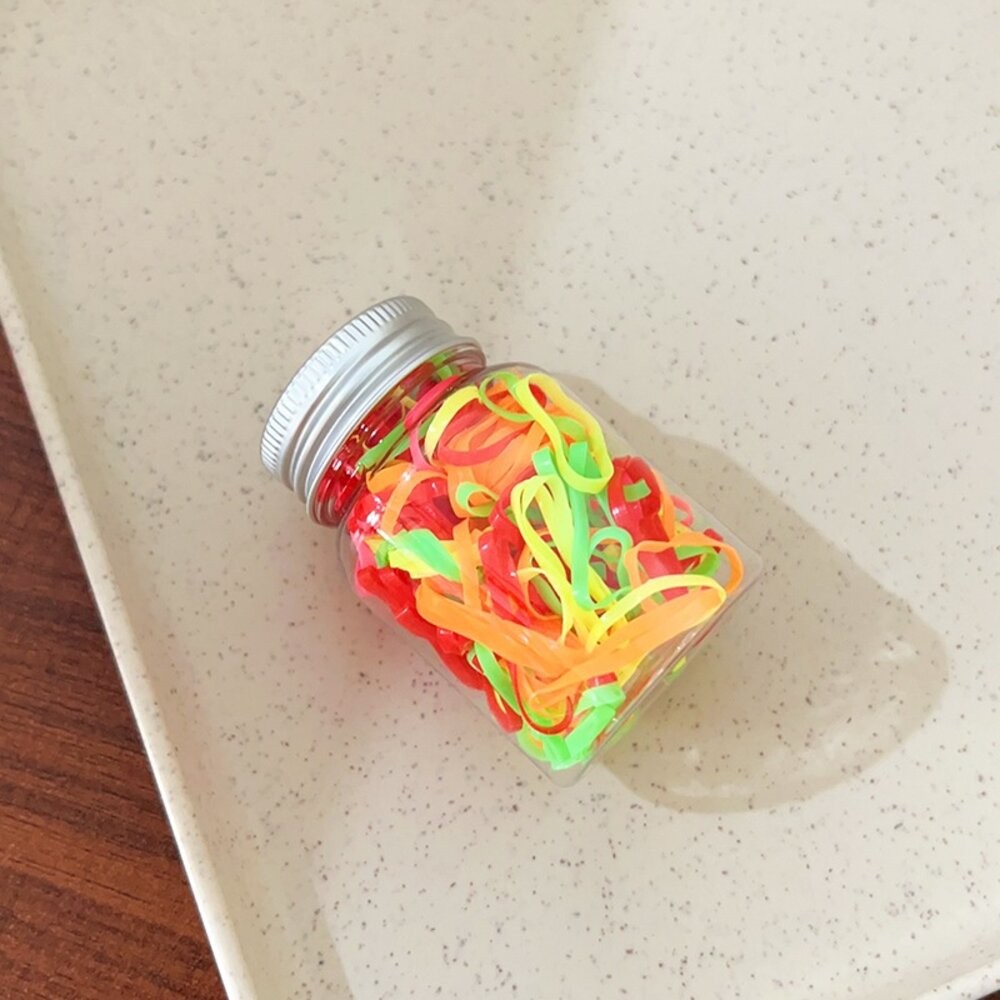 100入 小罐裝 不咬髮 綁髮橡皮筋 髮圈 兒童髮圈 不咬髮 綁髮 橡皮筋 髮圈 編髮 幼稚園髮圈 兒童髮圈 小孩髮圈-規格圖6