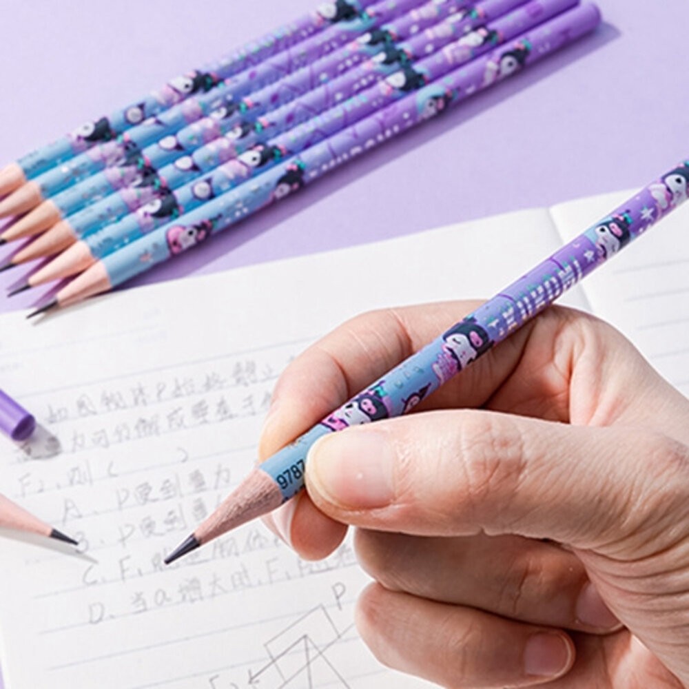 庫洛米 美樂蒂 HB鉛筆 文具組 直尺 洞洞鉛筆 鉛筆 鉛筆 洞洞筆 筆桿 三角筆桿 繪畫鉛筆 削鉛筆機 三麗鷗-細節圖6