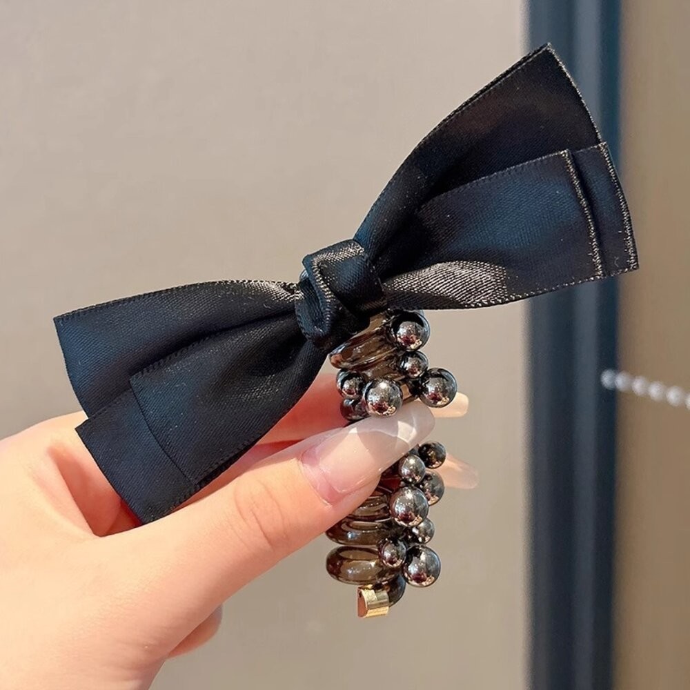 黑色蝴蝶結+黑珠