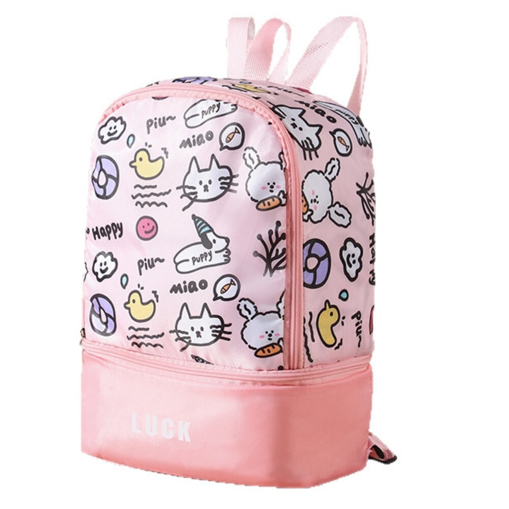 兒童游泳包 乾濕分離 洗漱包 游泳 防水 收納袋 男女童 運動 便攜 可愛 卡通 沙灘 雙肩包 後背包-細節圖9