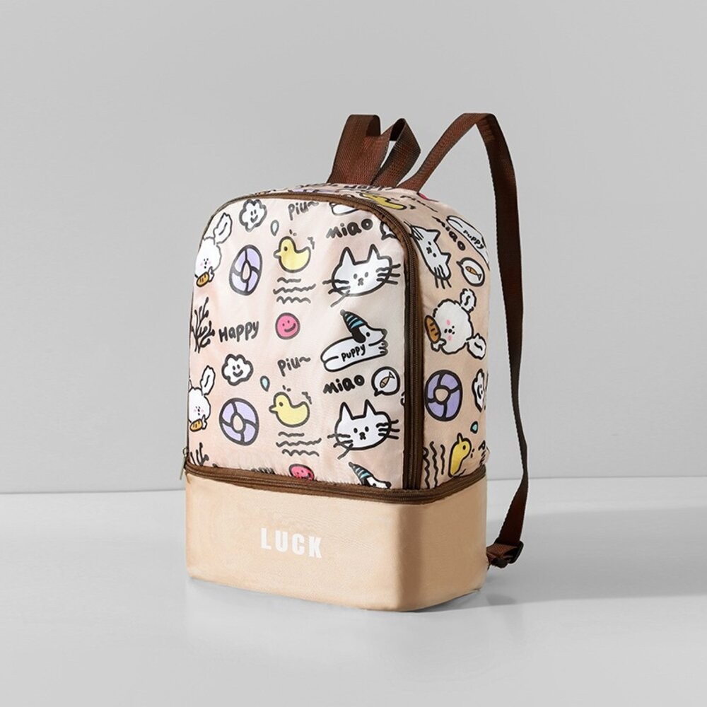 咖色-游泳後背包