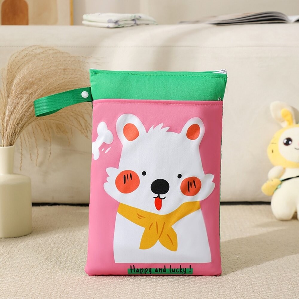 台灣現貨 雙層防水尿布袋 防水收納袋 防水袋 髒衣袋 幼兒園衣物袋 汙衣袋 尿布袋 拉鍊尿布袋 收納袋 衛生棉包 洗漱包-規格圖9