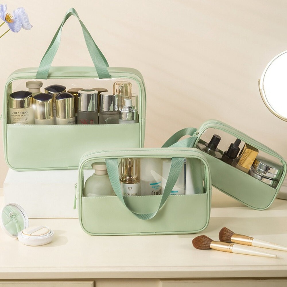 防水化妝包 旅行收納 防水包 盥洗包 洗漱包 透明防水化妝包 化妝包 收納包 旅遊 磨砂包 透明包 防水手提包 游泳包-細節圖4