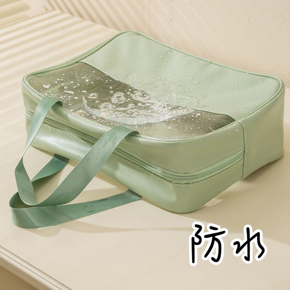 防水化妝包 旅行收納 防水包 盥洗包 洗漱包 透明防水化妝包 化妝包 收納包 旅遊 磨砂包 透明包 防水手提包 游泳包-細節圖7