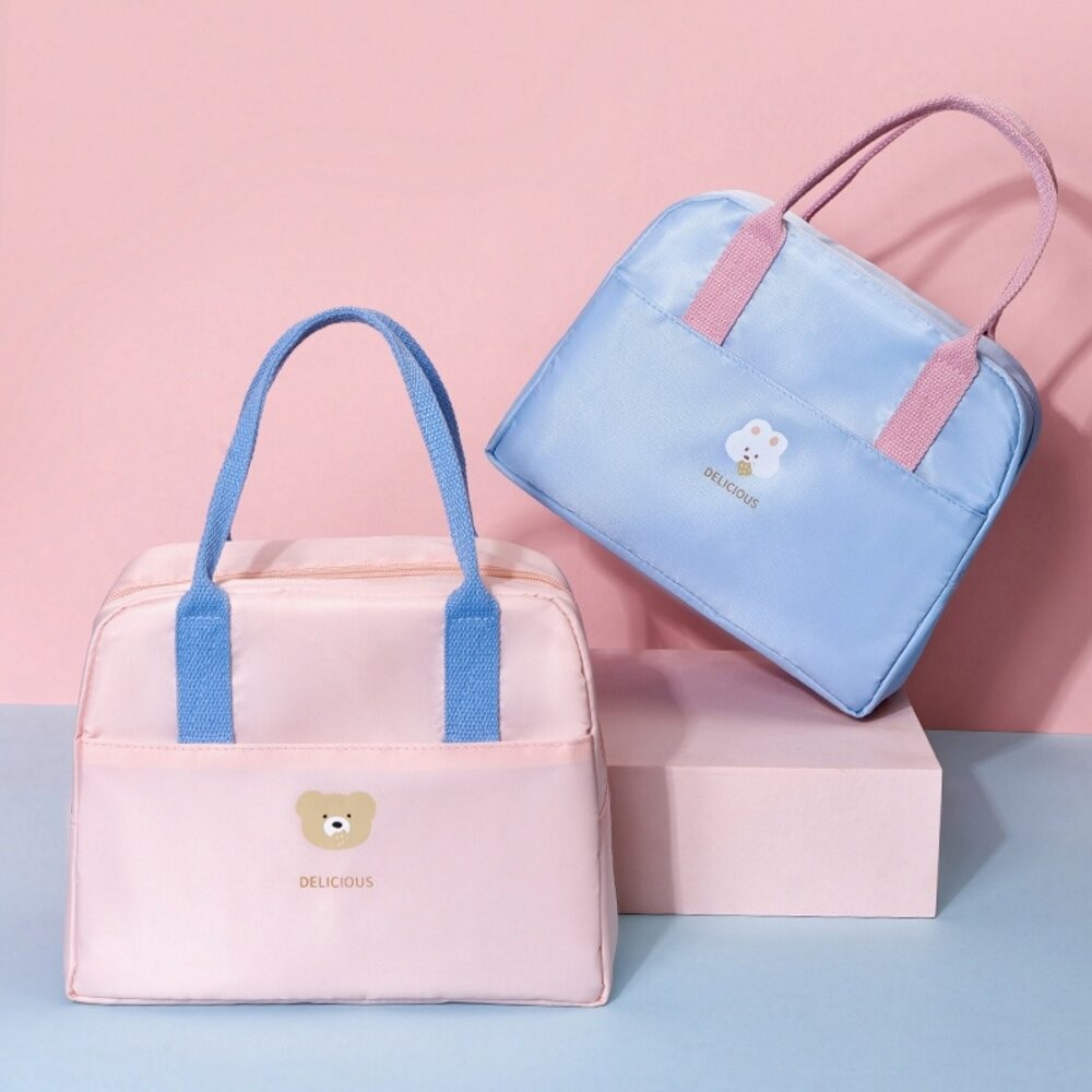 餐袋 大容量 卡通 國小 幼稚園營養午餐 加厚保溫防水 三色碗 便當盒餐袋 便當袋 保冷袋 保冰袋 餐袋 保溫袋-細節圖3