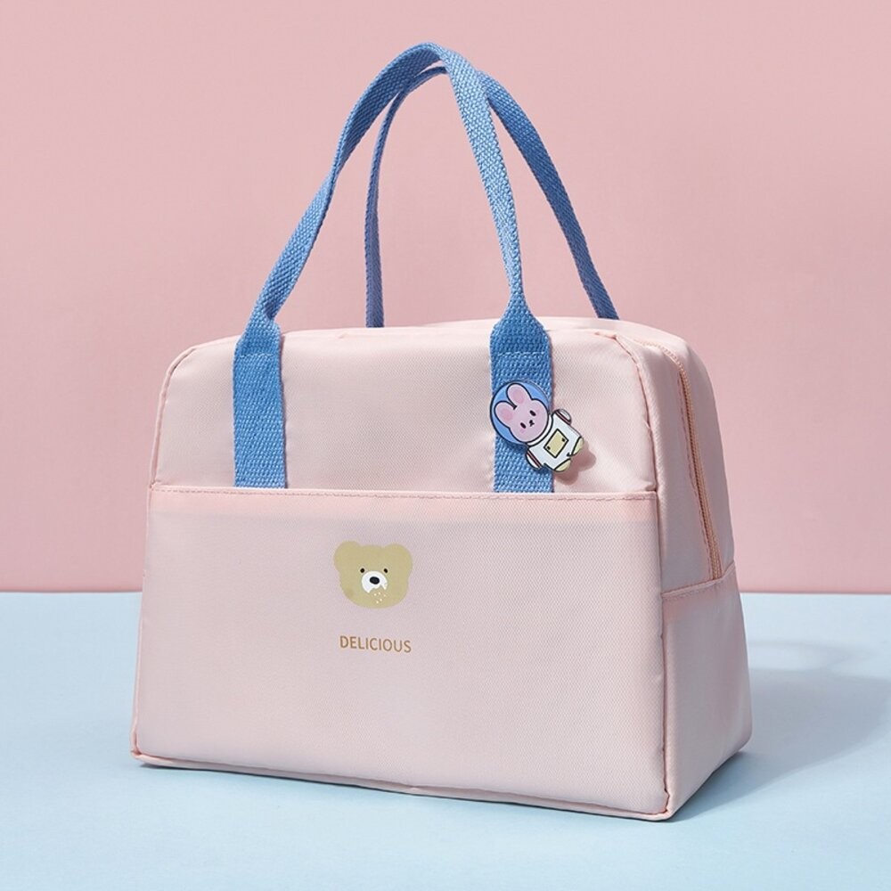 餐袋 大容量 卡通 國小 幼稚園營養午餐 加厚保溫防水 三色碗 便當盒餐袋 便當袋 保冷袋 保冰袋 餐袋 保溫袋-規格圖8