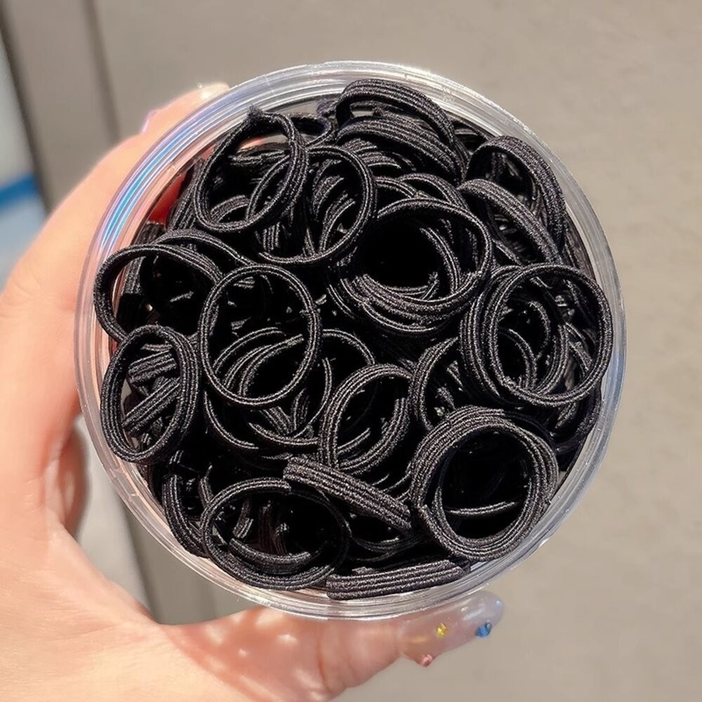 彈性好小筒裝不咬髮綁髮橡皮筋髮圈兒童髮圈綁髮橡皮筋髮圈編髮幼稚園髮圈兒童髮圈小孩髮圈-
