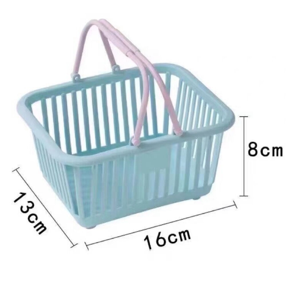 桌面提籃 馬卡龍撞色小提籃 小提籃 迷你手提籃 小物收納 儲物籃 可疊收納籃 日式收納籃 居家置物籃 迷你提籃-細節圖5