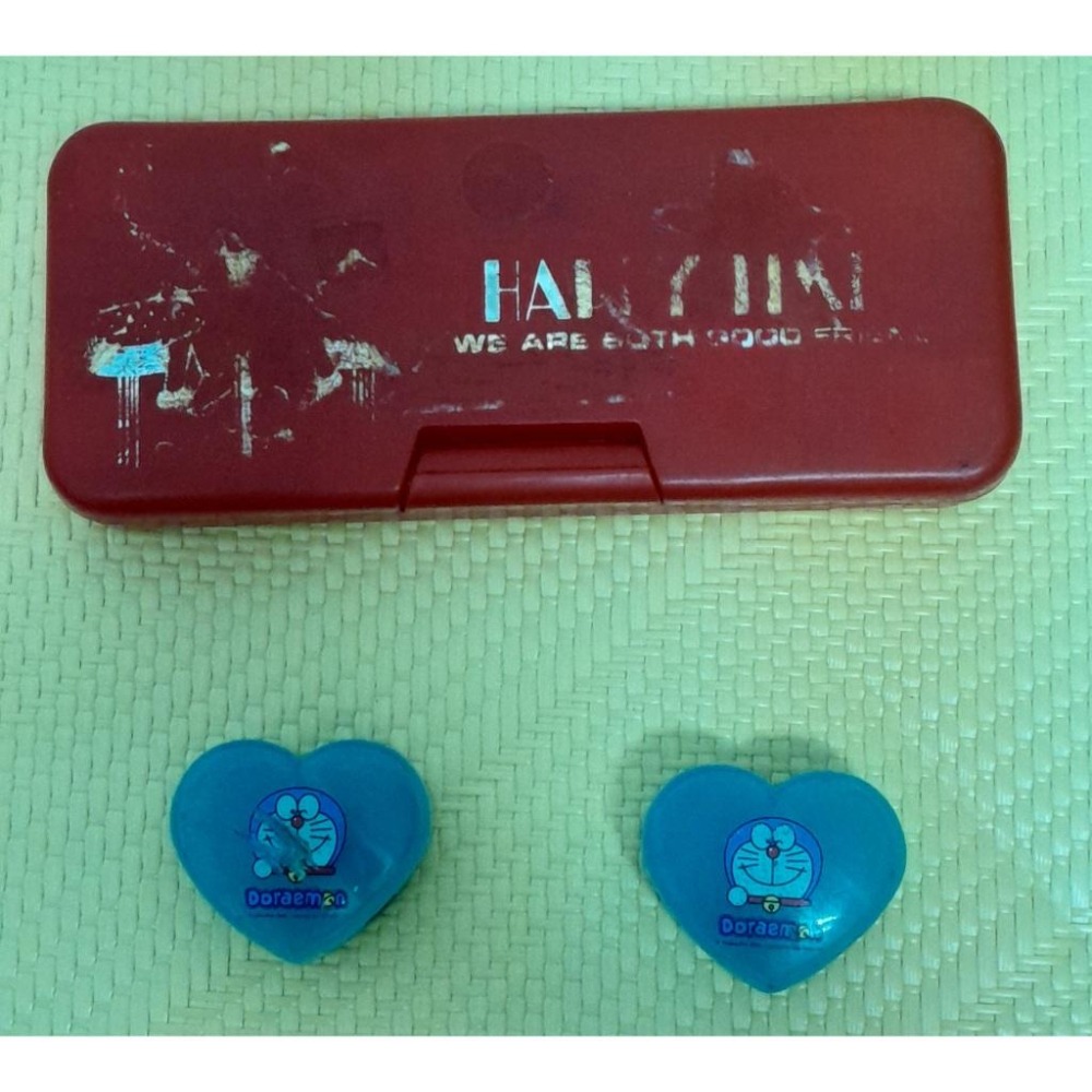 各式二手鉛筆盒 哆啦A夢 naughty panda、rayray monkey、music taurus 紅色鉛筆盒-細節圖3