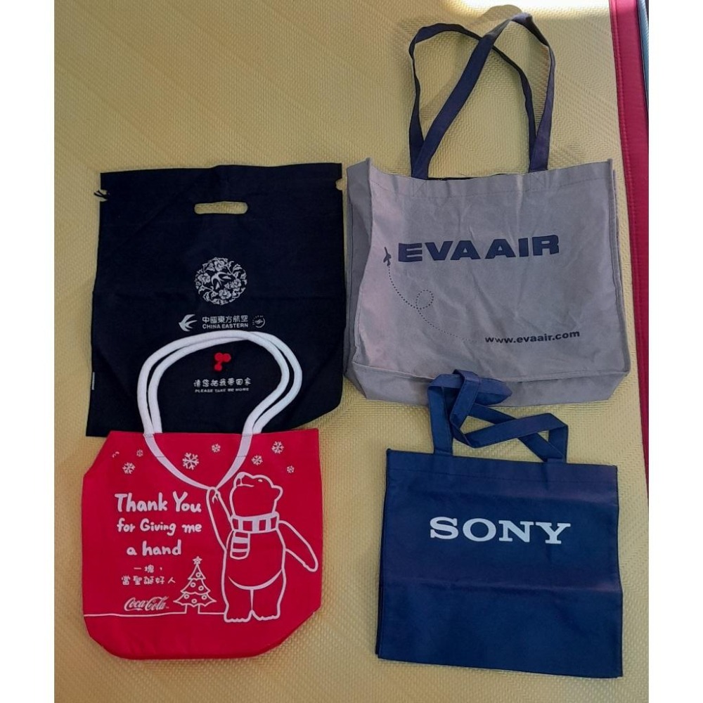 各式環保袋 購物袋 束口袋｜ 寵物百貨 素色 SONY 中國東方航空 EVA AIR-細節圖2