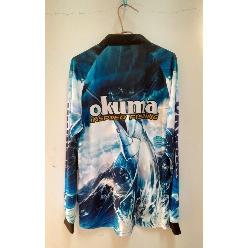 OKUMA寶熊釣具 旗魚防曬長袖衣 防曬 上衣 吸濕 排汗 旗魚 水紋-細節圖5