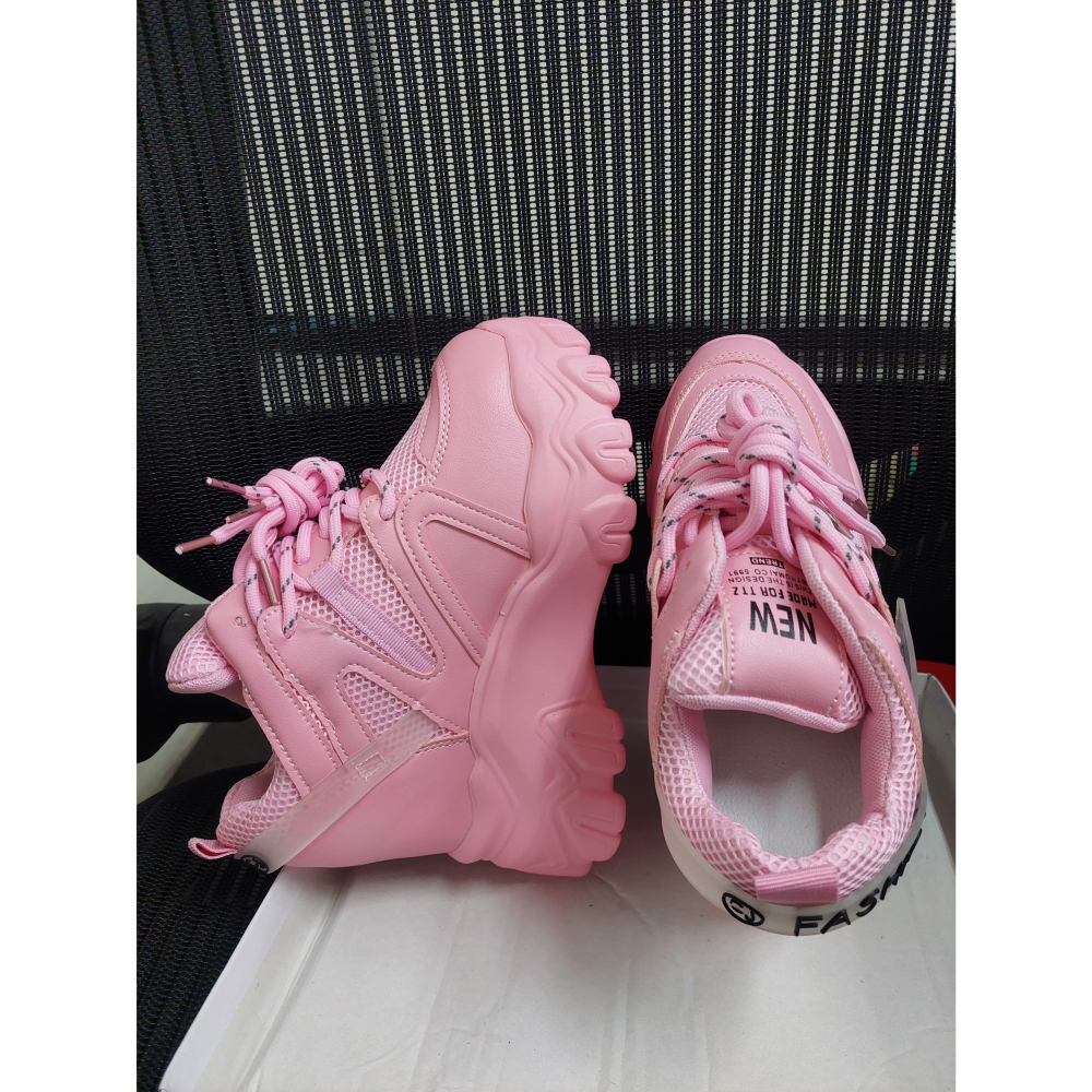 老爹鞋 增高鞋 -夢幻少女粉-細節圖2