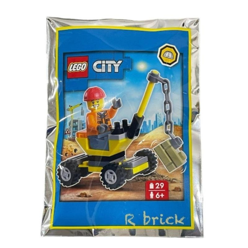樂高 LEGO 952401 城市系列 起重機 建築工人 Polybag 全新
