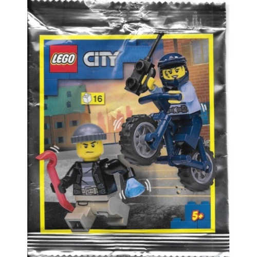 樂高 LEGO 952211 城市系列 女警察機車與小偷 Polybag 全新未拆