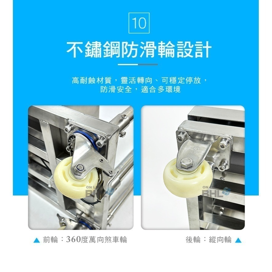 【BHL秉衡量】MIT臺灣製造 全機不鏽鋼防水 計重推車台秤 IWMS-PT-150K(秤面40x50cm)款-細節圖10