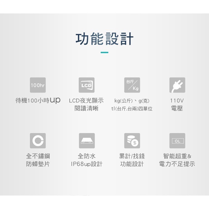 【BHL秉衡量】IP68up全機防水防蟑電子計價秤 DDP-30K〔30kgx5g〕-細節圖6