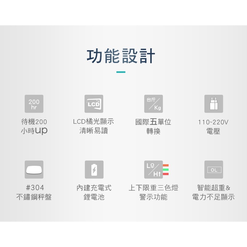 【BHL秉衡量】MIT臺灣製造 高精度鋰電池充電款 專業跨界用秤 (任一規格皆無附防塵套) FC+系列-細節圖9