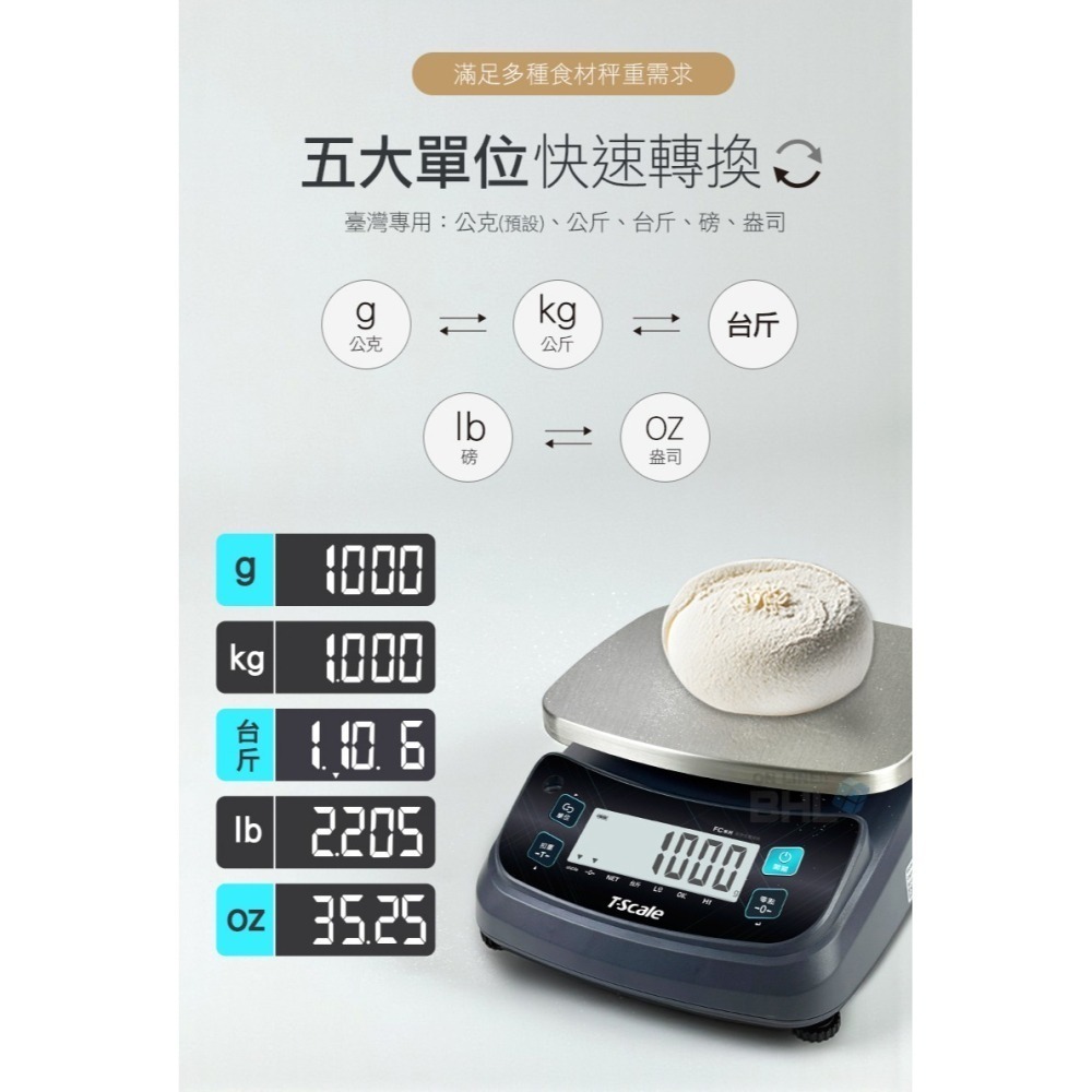 【BHL秉衡量】MIT臺灣製造 高精度防干擾 插電&裝乾電池 兩用 專業跨界用秤 (任一規格皆無附防塵套) FC系列-細節圖10