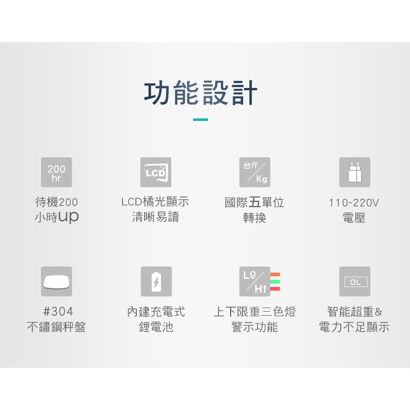【BHL秉衡量】MIT臺灣製造 IP68up專業跨界防水秤 高精度鋰電池充電款 FCＷ系列-細節圖8