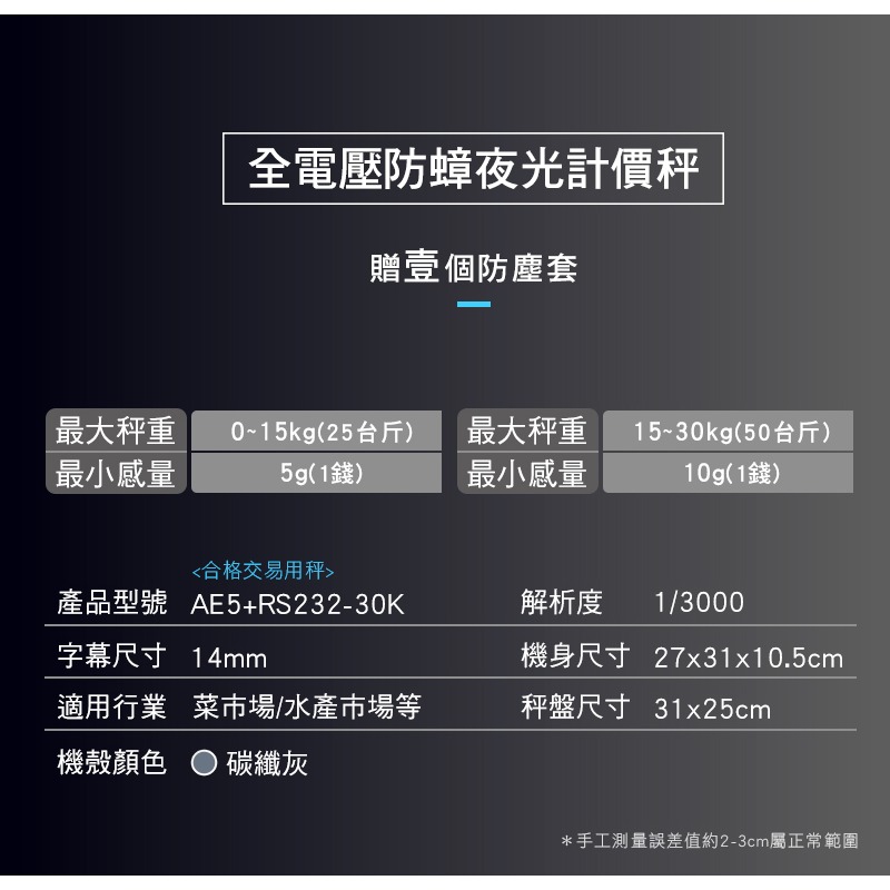 【BHL秉衡量電子秤】MIT英展全電壓 防蟑｜防潑水計價秤 AE5+RS232-30K(30kgx5g)-細節圖4
