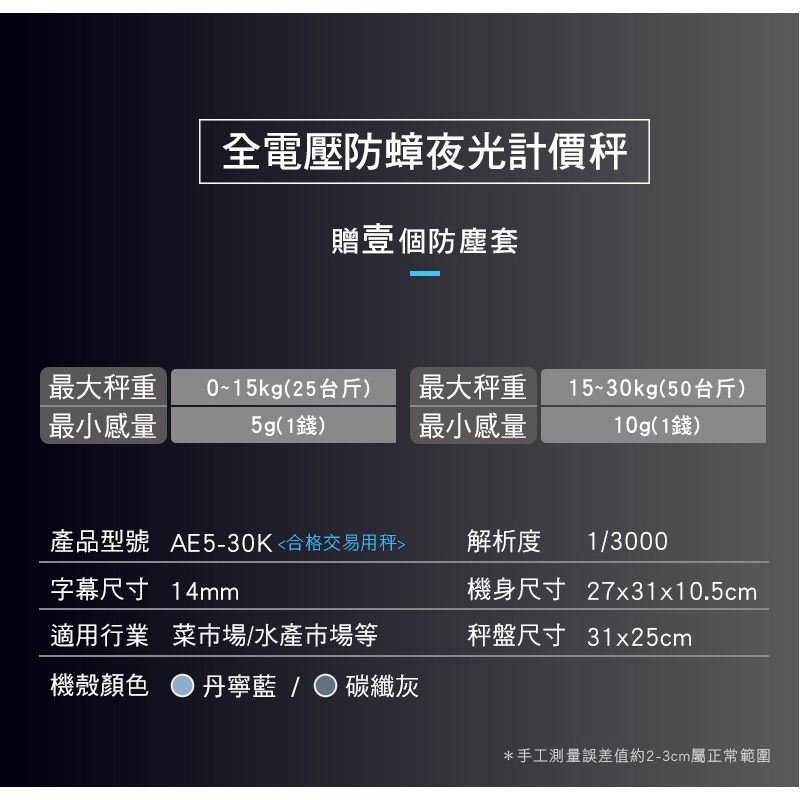 【BHL秉衡量電子秤】MIT英展全電壓 防蟑｜防潑水計價秤 AE5-30K系列(30kgx5g)-細節圖3