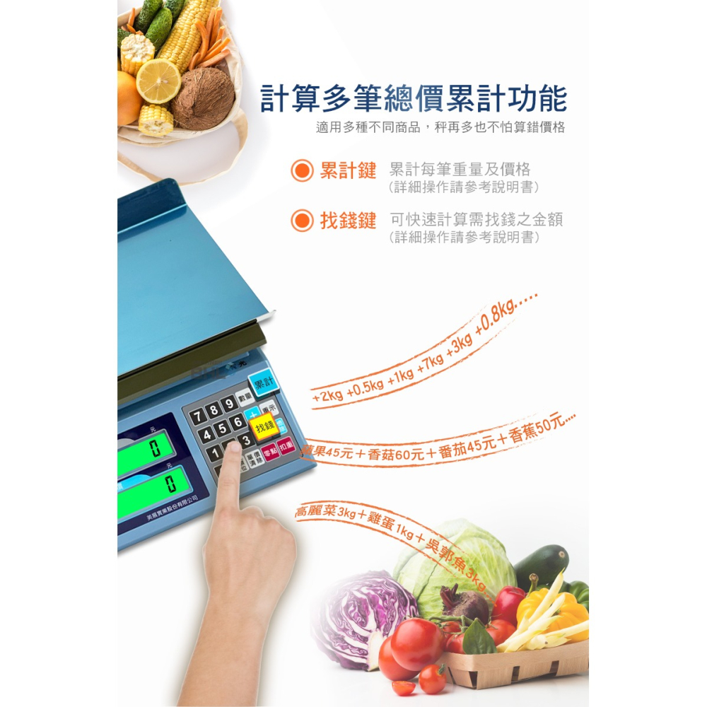 【BHL秉衡量電子秤】MIT英展全電壓 防蟑｜防潑水計價秤 AE5-30K系列(30kgx5g)-細節圖8