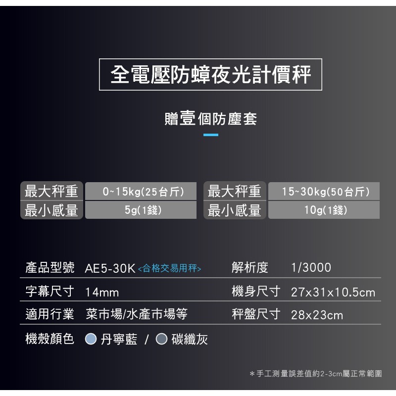 【BHL秉衡量電子秤】英展全電壓 防蟑｜防潑水計價秤 AE5-30K系列(30kgx5g)-細節圖3