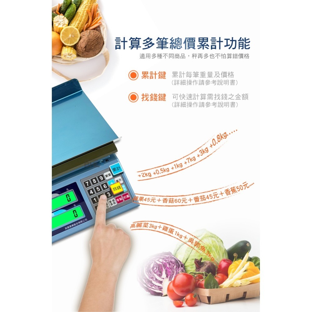 【BHL秉衡量電子秤】英展全電壓 防蟑｜防潑水計價秤 AE5-30K系列(30kgx5g)-細節圖8