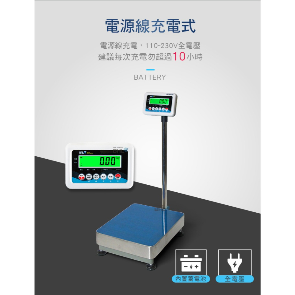 【BHL秉衡量】高精度計重台秤〔中型〕   HWMS-150K(150kgx10g) {秤台40x50cm}-細節圖11