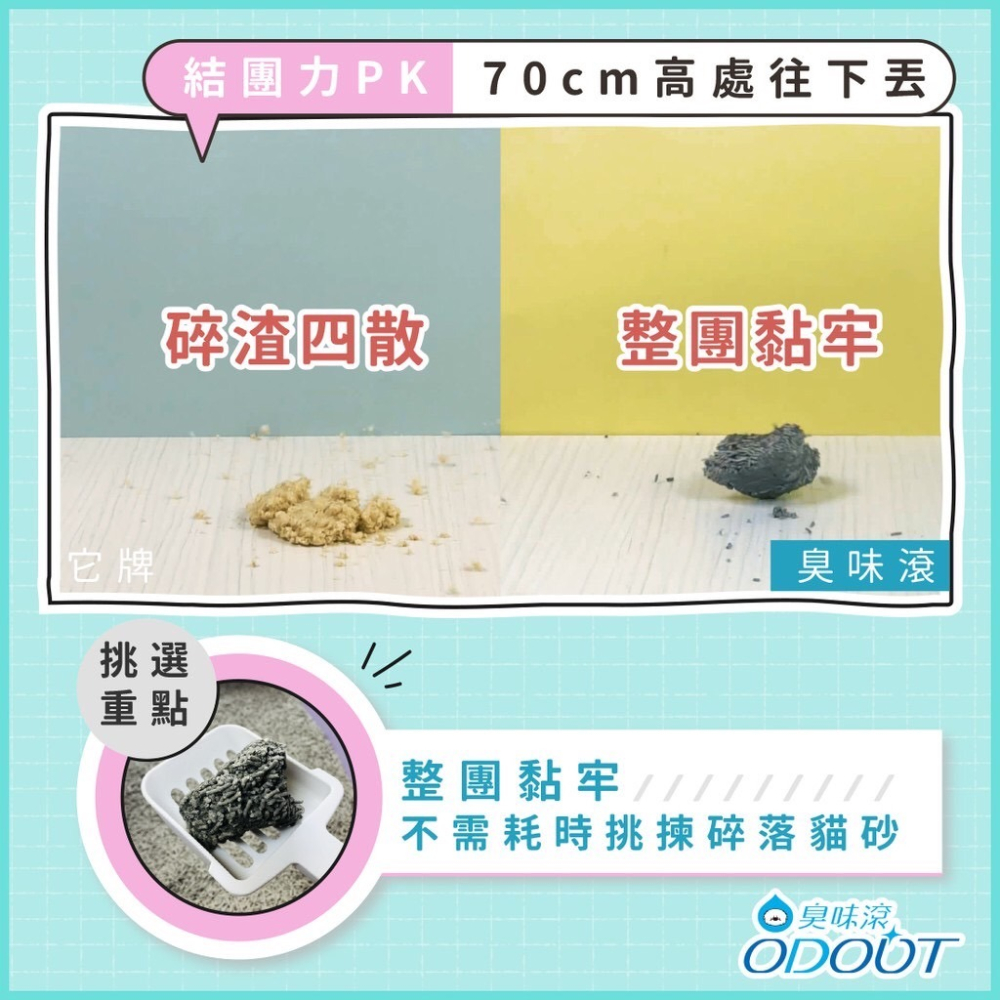 【臭味滾】除臭豆腐貓砂7L 臭味滾貓砂 豆腐貓砂 活性碳再升級 豆腐砂1.5mm-細節圖4