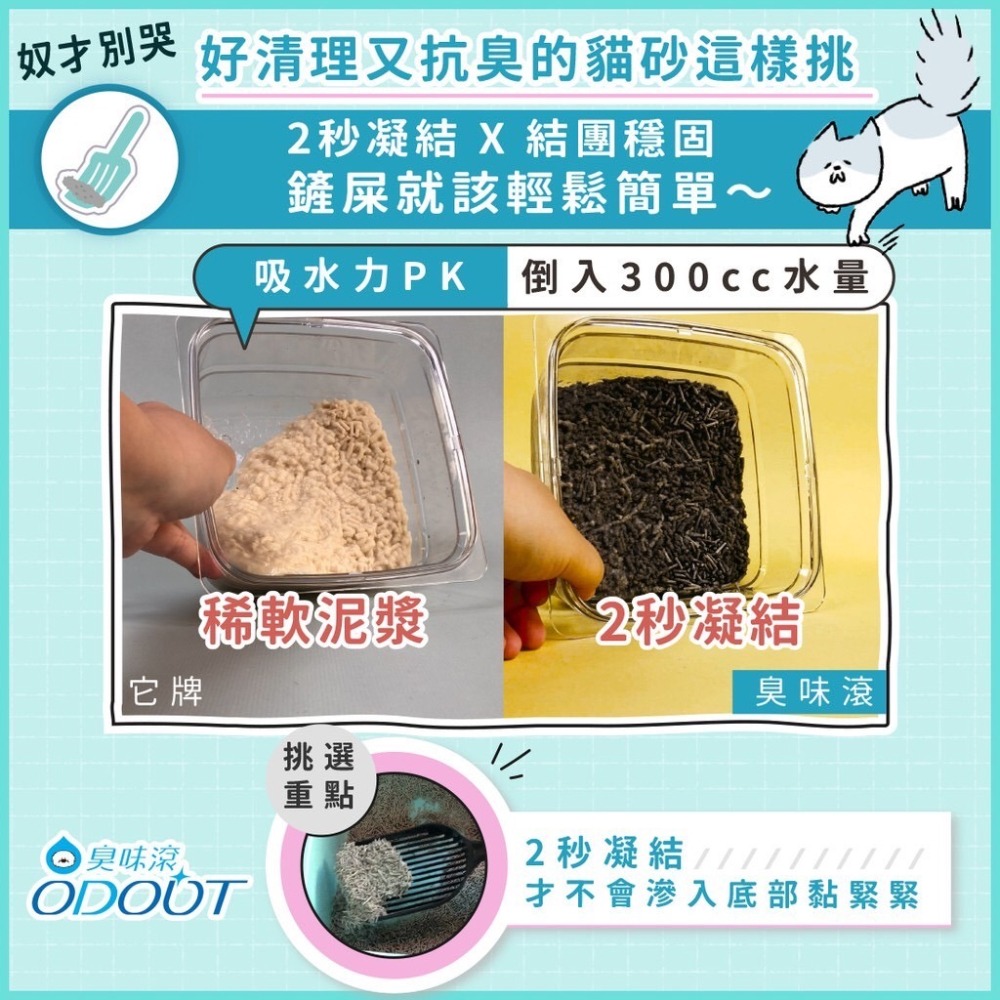 【臭味滾】除臭豆腐貓砂7L 臭味滾貓砂 豆腐貓砂 活性碳再升級 豆腐砂1.5mm-細節圖3