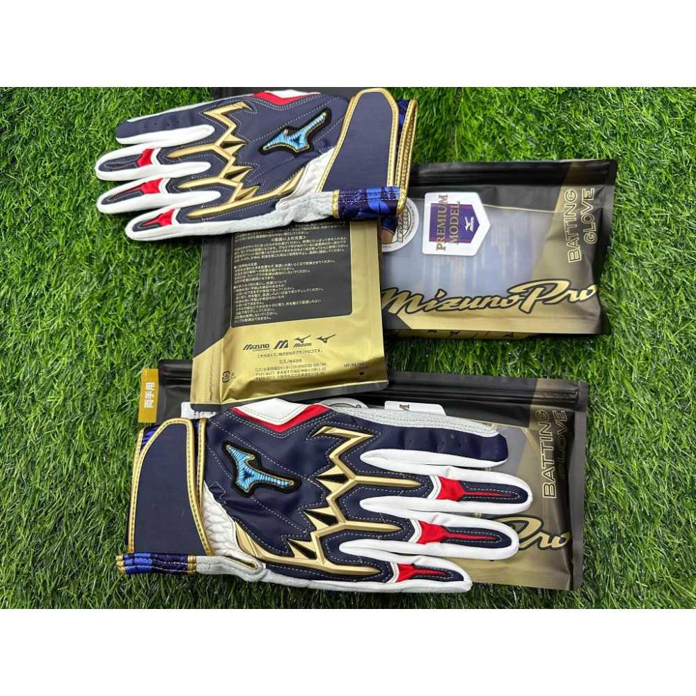 美津濃 Mizuno Pro 東奧限定 藍標 打擊手套 1EJEA09014 東京奧運藍標限定款 Mizuno 打擊手套-細節圖3