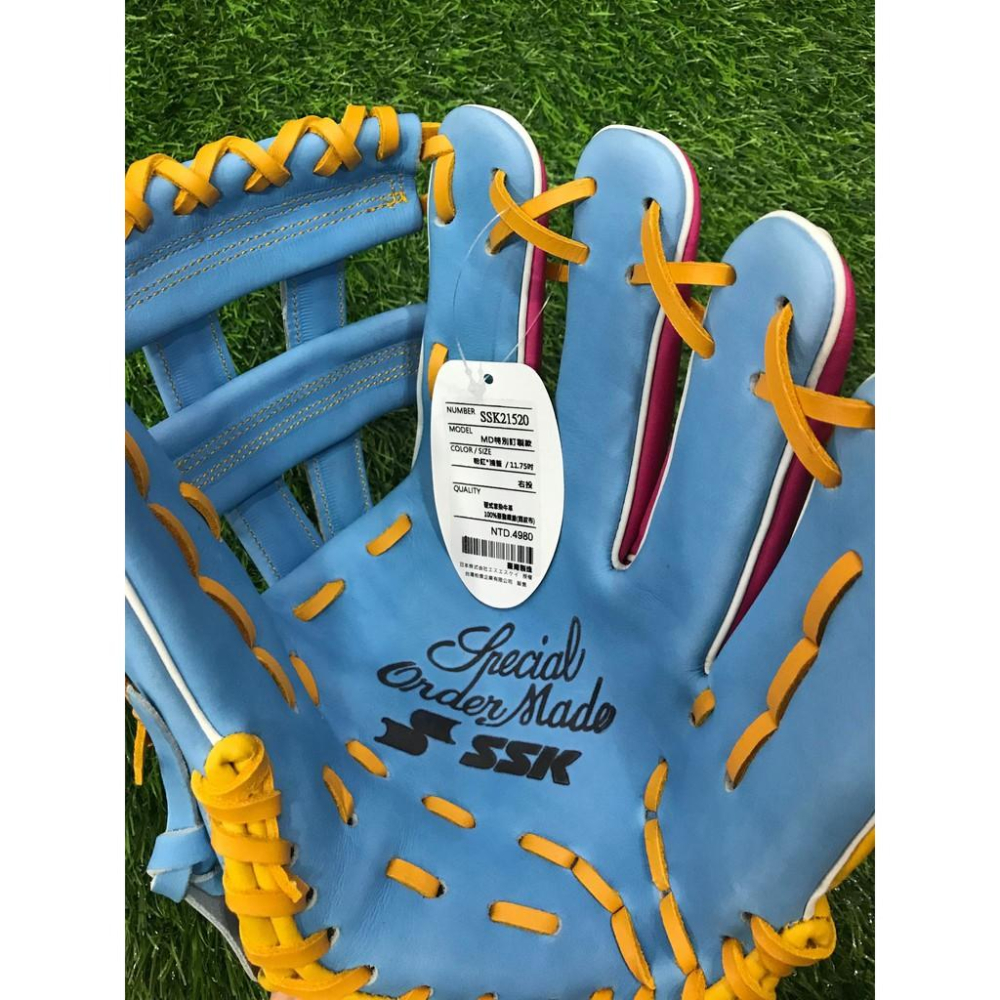 SSK 2021年母親節限定版 全牛皮棒壘球手套 內野手套 棒球手套 壘球手套 SSK21520 贈手套袋-細節圖7