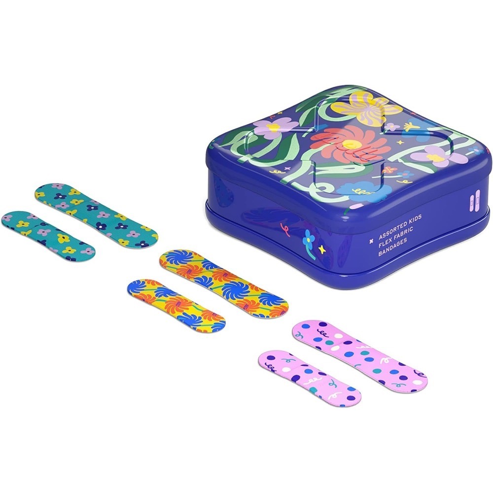 🧁Will PaPa美國代購🧁Welly 威利勇敢徽章 貼紙 48片含鐵盒 - 花朵系列-細節圖2