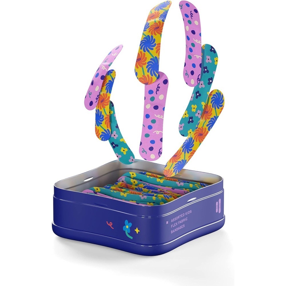 🧁Will PaPa美國代購🧁Welly 威利勇敢徽章 貼紙 48片含鐵盒 - 花朵系列-細節圖4